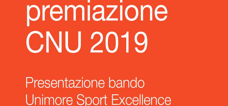 Cerimonia di premiazione CNU 2019 Cerimonia di premiazione CNU 2019